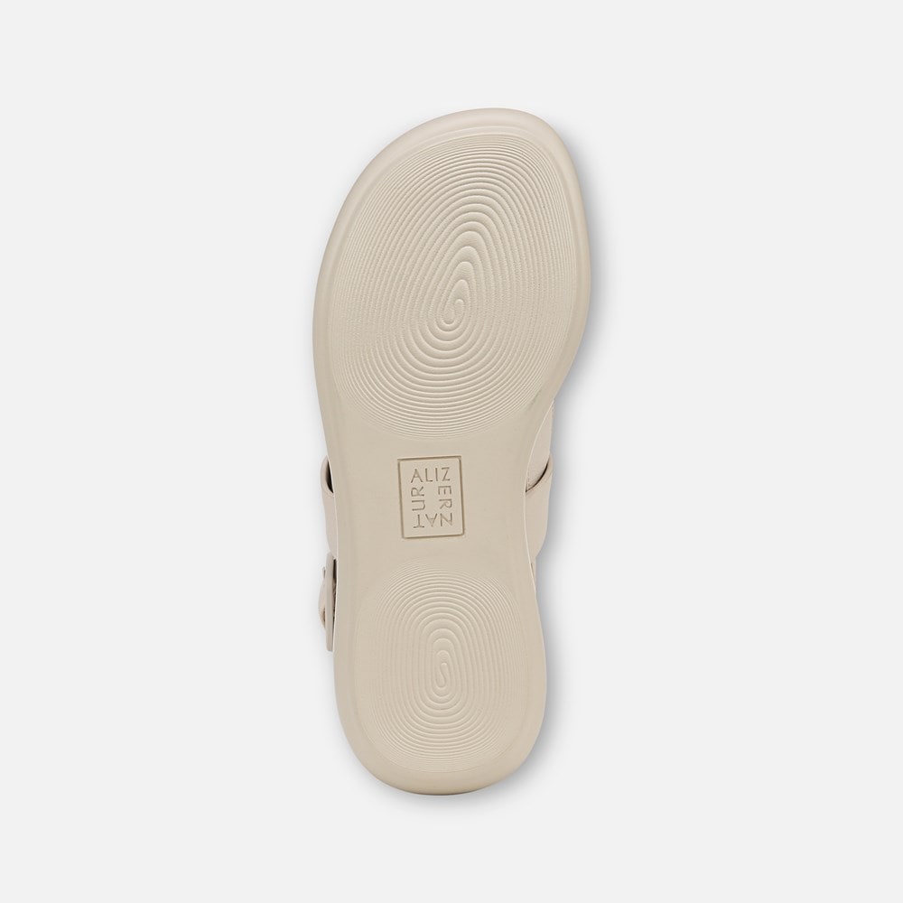 Naturalizer Coast Wedge Sandal - Porcelain Faux Leather