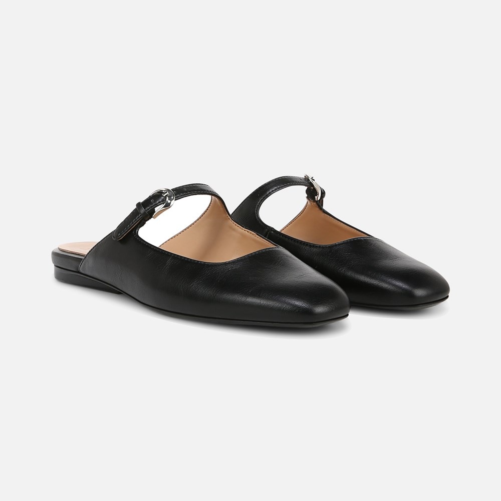 Naturalizer Apple Mary Jane Mule - Black Faux Leather