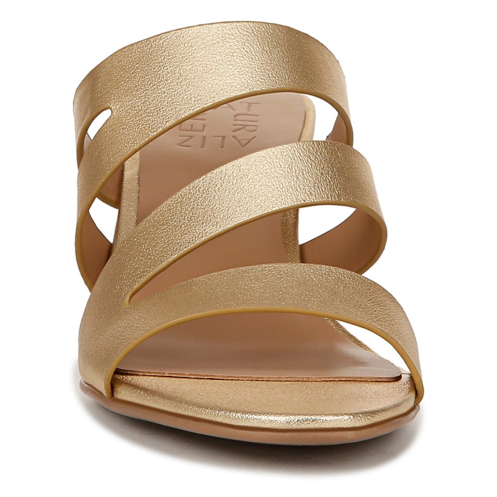 Naturalizer Beaming Slide Sandal - Dark Gold Faux Leather Naturalizer Beaming Slide Sandal - Dark Gold Faux Leather