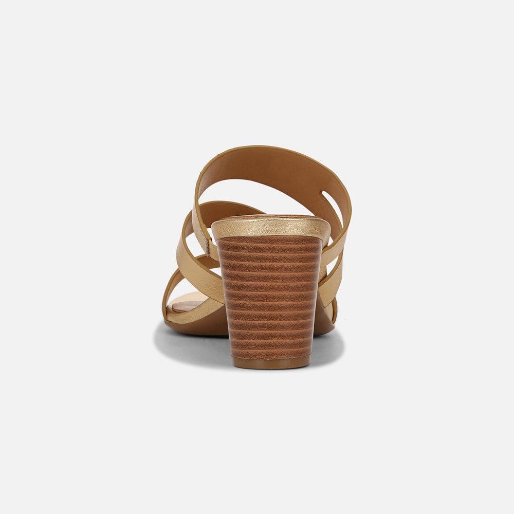 Naturalizer Beaming Slide Sandal - Dark Gold Faux Leather Naturalizer Beaming Slide Sandal - Dark Gold Faux Leather