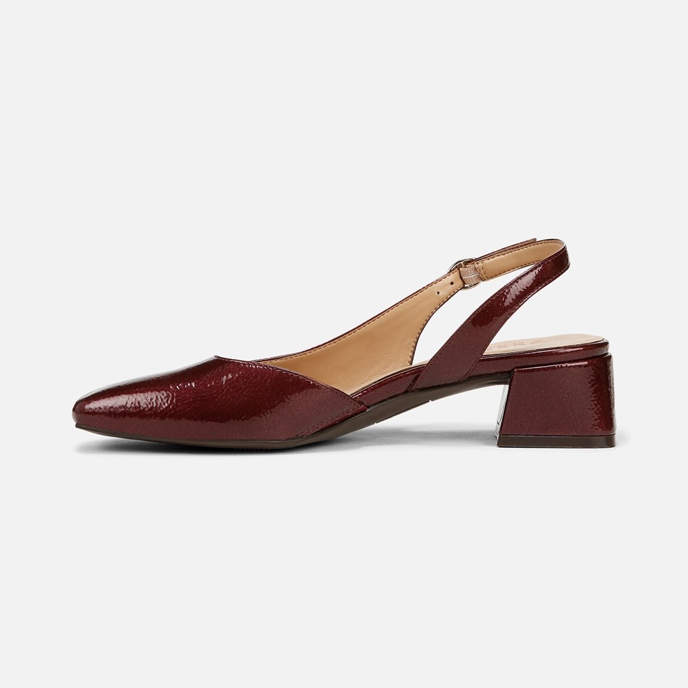 Naturalizer Jayla Slingback Pump - Cranberry Red Faux Leather