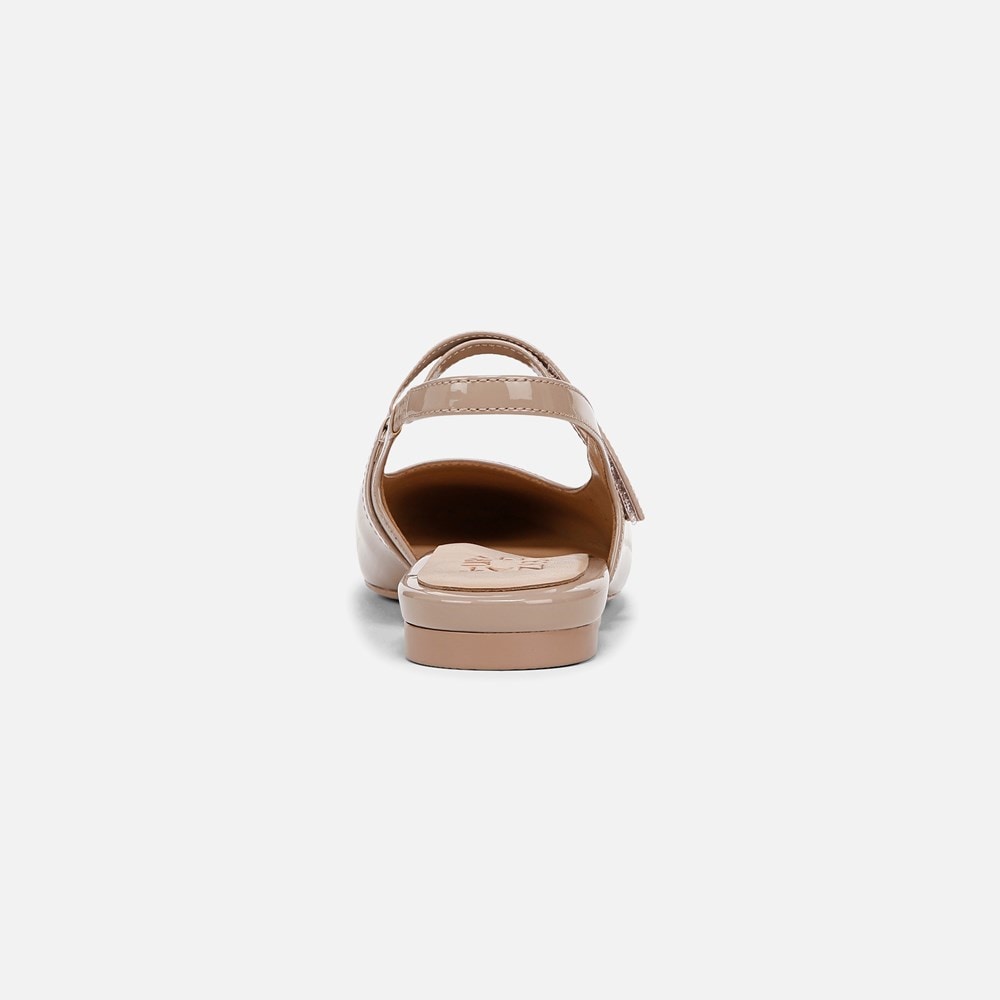 Naturalizer Connie Mary Jane Slingback Flat - Warm Taupe Patent Faux Leather Naturalizer Connie Mary Jane Slingback Flat - Warm Taupe Patent Faux Leather