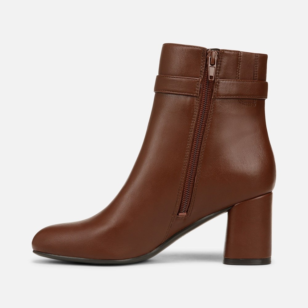 Naturalizer Lottie Ankle Bootie - Cappuccino Brown Faux Leather Naturalizer Lottie Ankle Bootie - Cappuccino Brown Faux Leather