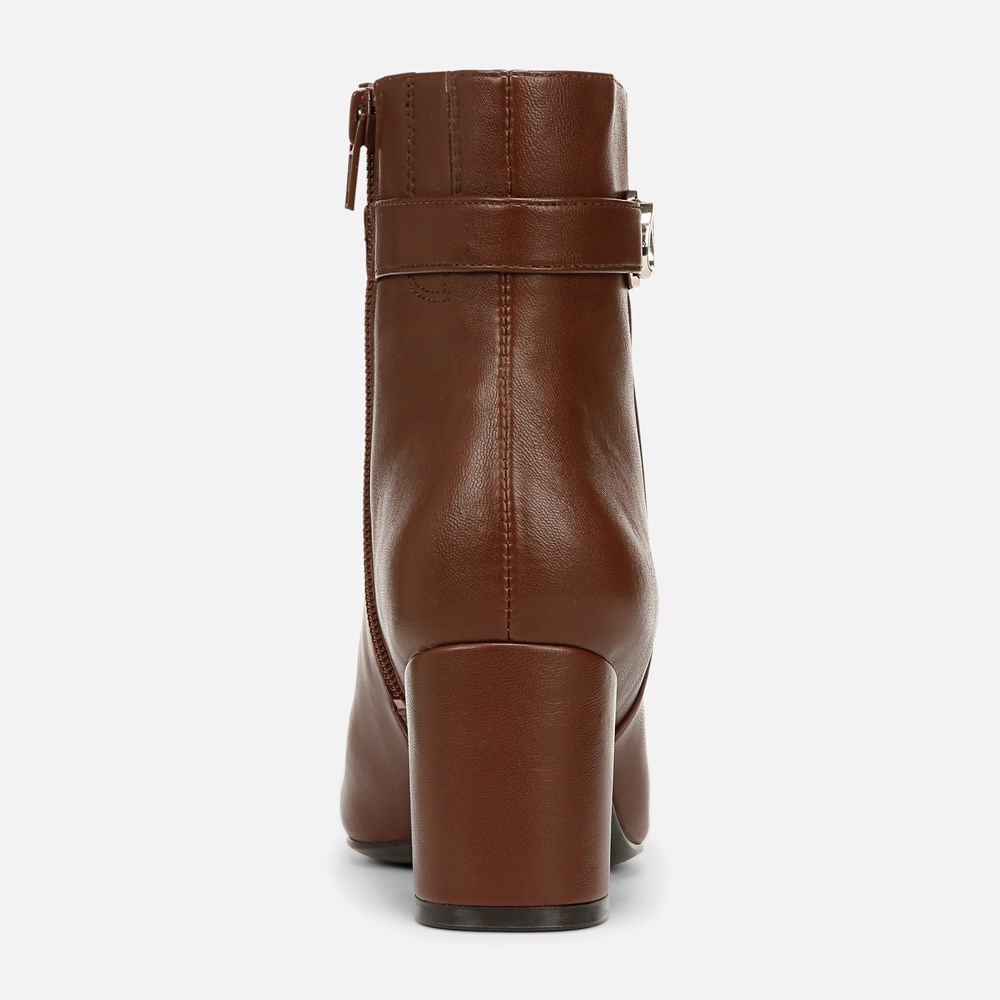 Naturalizer Lottie Ankle Bootie - Cappuccino Brown Faux Leather Naturalizer Lottie Ankle Bootie - Cappuccino Brown Faux Leather