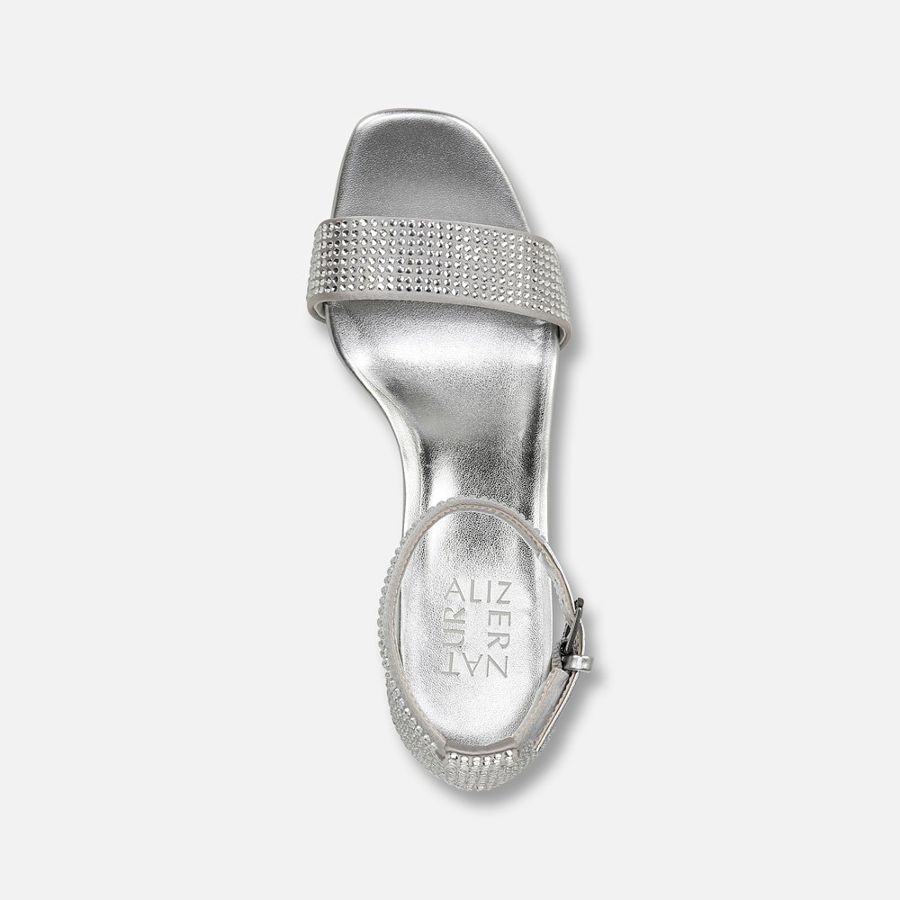 Naturalizer Joy Dress Sandal - Silver Satin Naturalizer Joy Dress Sandal - Silver Satin