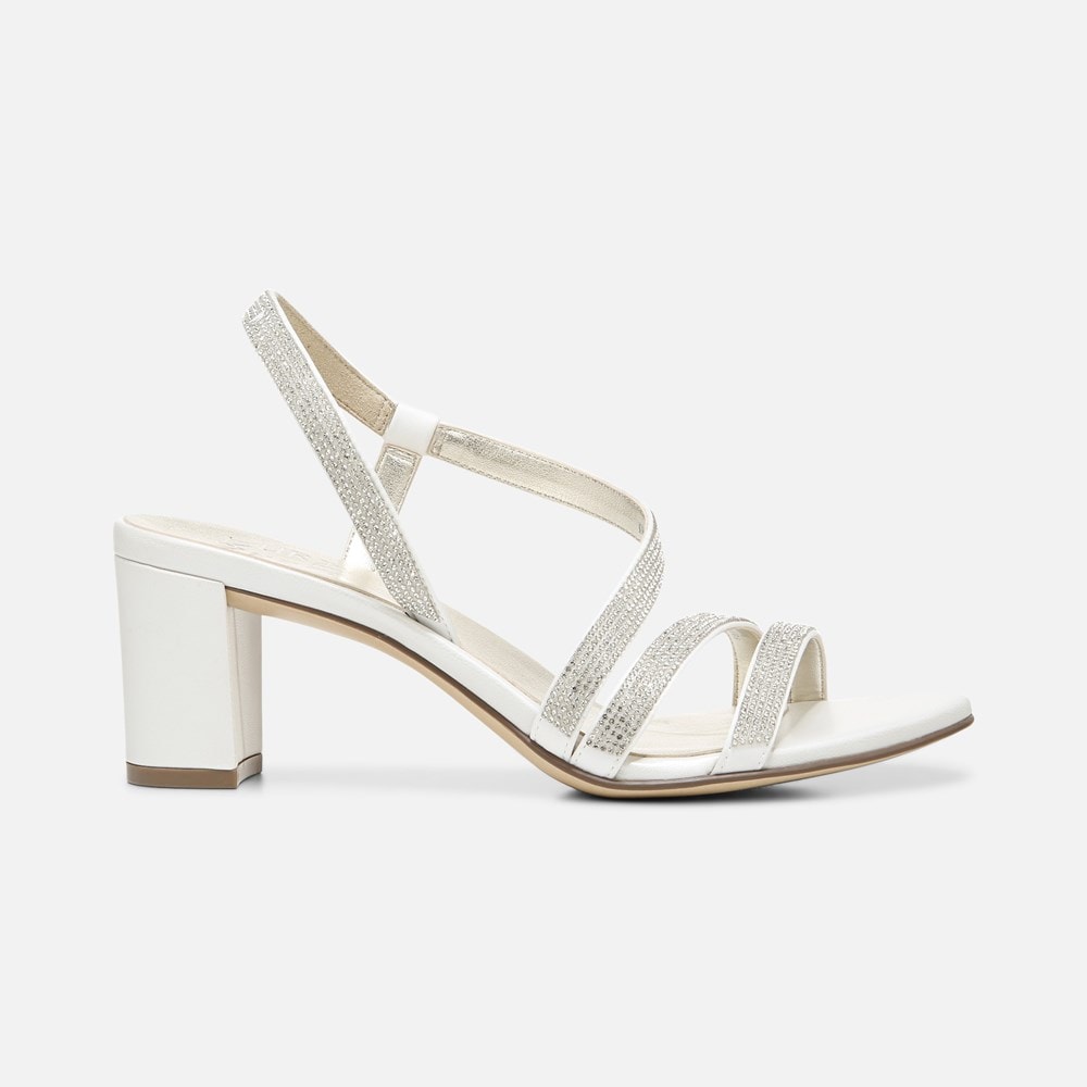 Naturalizer Vanessa Dress Sandal - White Satin Fabric Naturalizer Vanessa Dress Sandal - White Satin Fabric