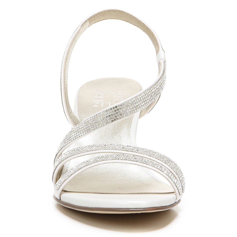 Naturalizer Vanessa Dress Sandal - White Satin Fabric Naturalizer Vanessa Dress Sandal - White Satin Fabric