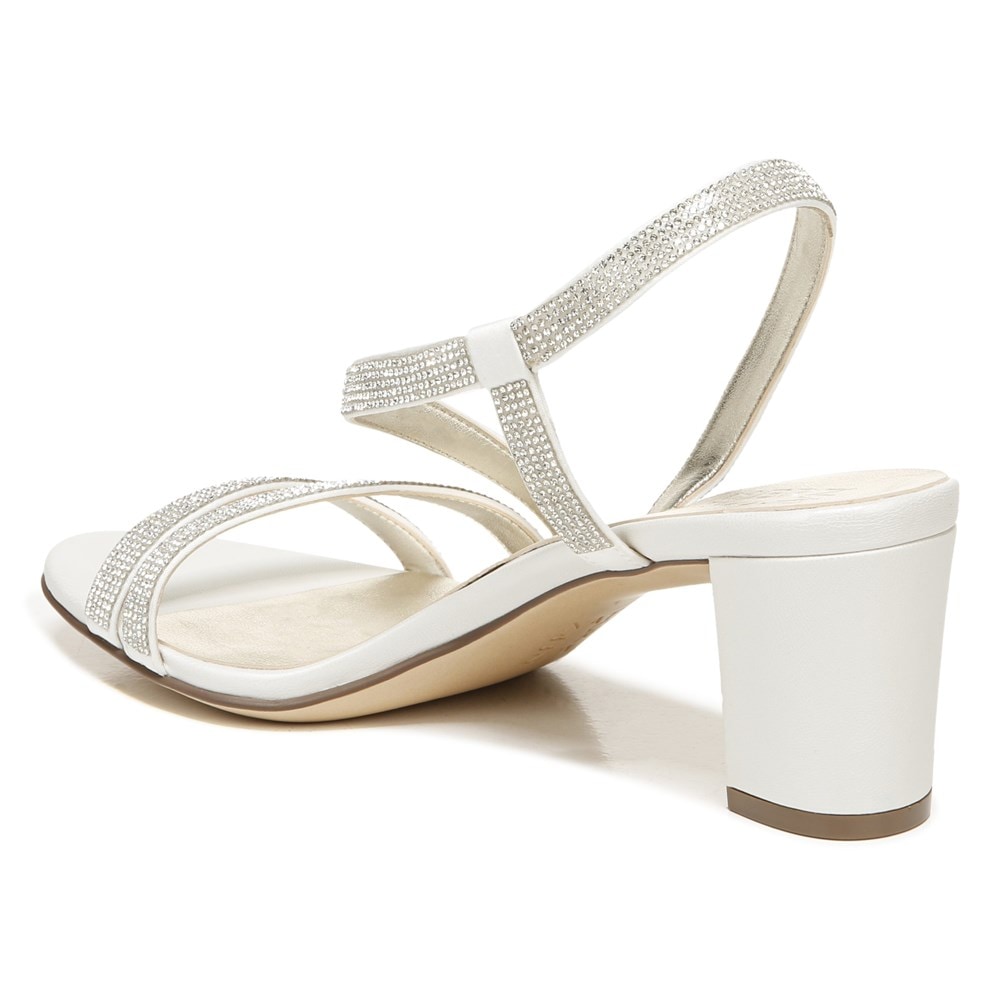 Naturalizer Vanessa Dress Sandal - White Satin Fabric Naturalizer Vanessa Dress Sandal - White Satin Fabric