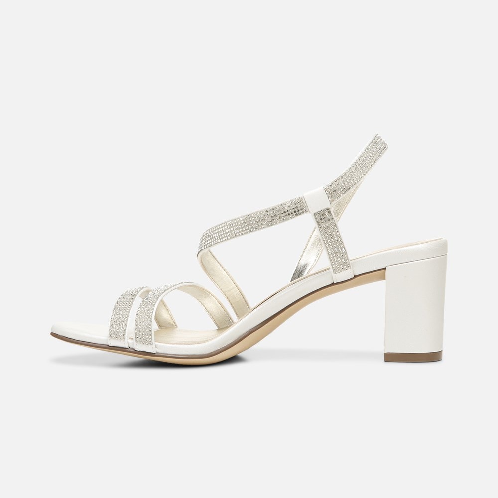 Naturalizer Vanessa Dress Sandal - White Satin Fabric Naturalizer Vanessa Dress Sandal - White Satin Fabric