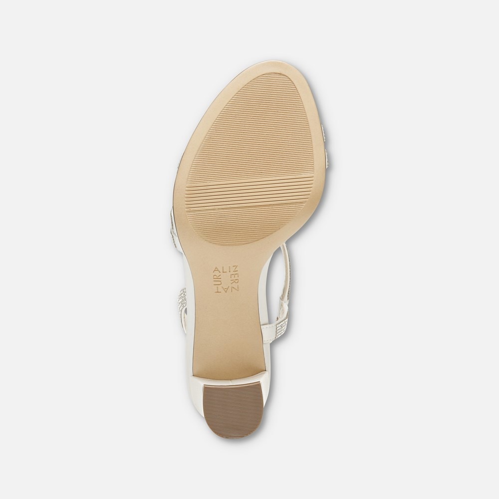 Naturalizer Vanessa Dress Sandal - White Satin Fabric Naturalizer Vanessa Dress Sandal - White Satin Fabric