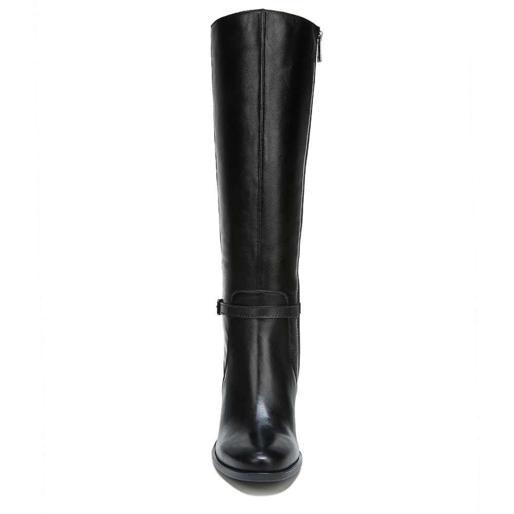 Naturalizer Kalina Wide Calf Knee High Boot - Black Leather
