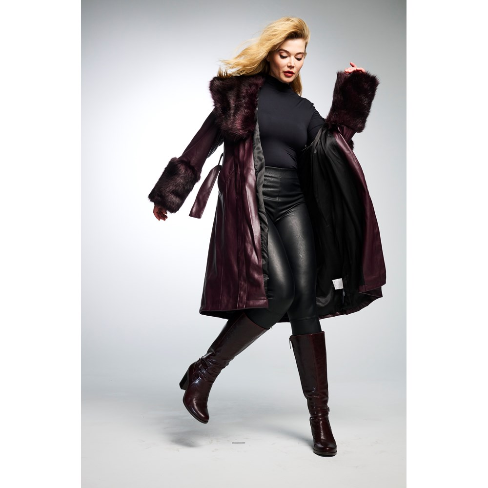 Naturalizer Kalina Wide Calf Knee High Boot - Black Leather