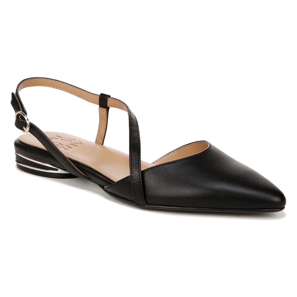 Naturalizer Hawaii Slingback Flat - Black Leather Naturalizer Hawaii Slingback Flat - Black Leather