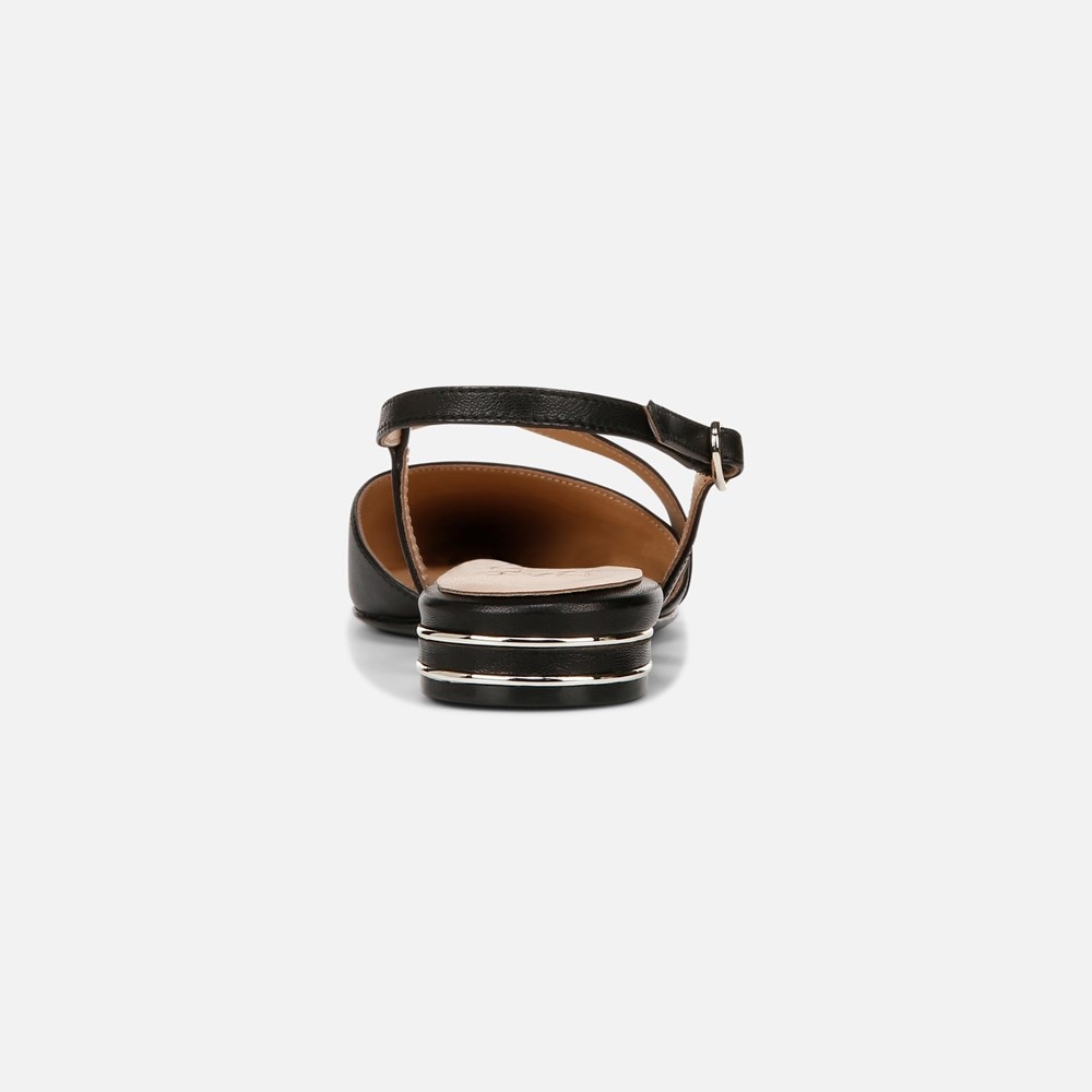 Naturalizer Hawaii Slingback Flat - Black Leather Naturalizer Hawaii Slingback Flat - Black Leather