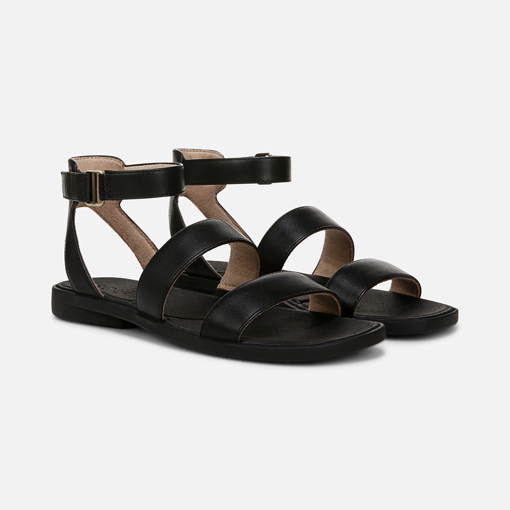 Naturalizer SOUL Fiesta Strappy Sandal - Black Faux Leather Naturalizer SOUL Fiesta Strappy Sandal - Black Faux Leather