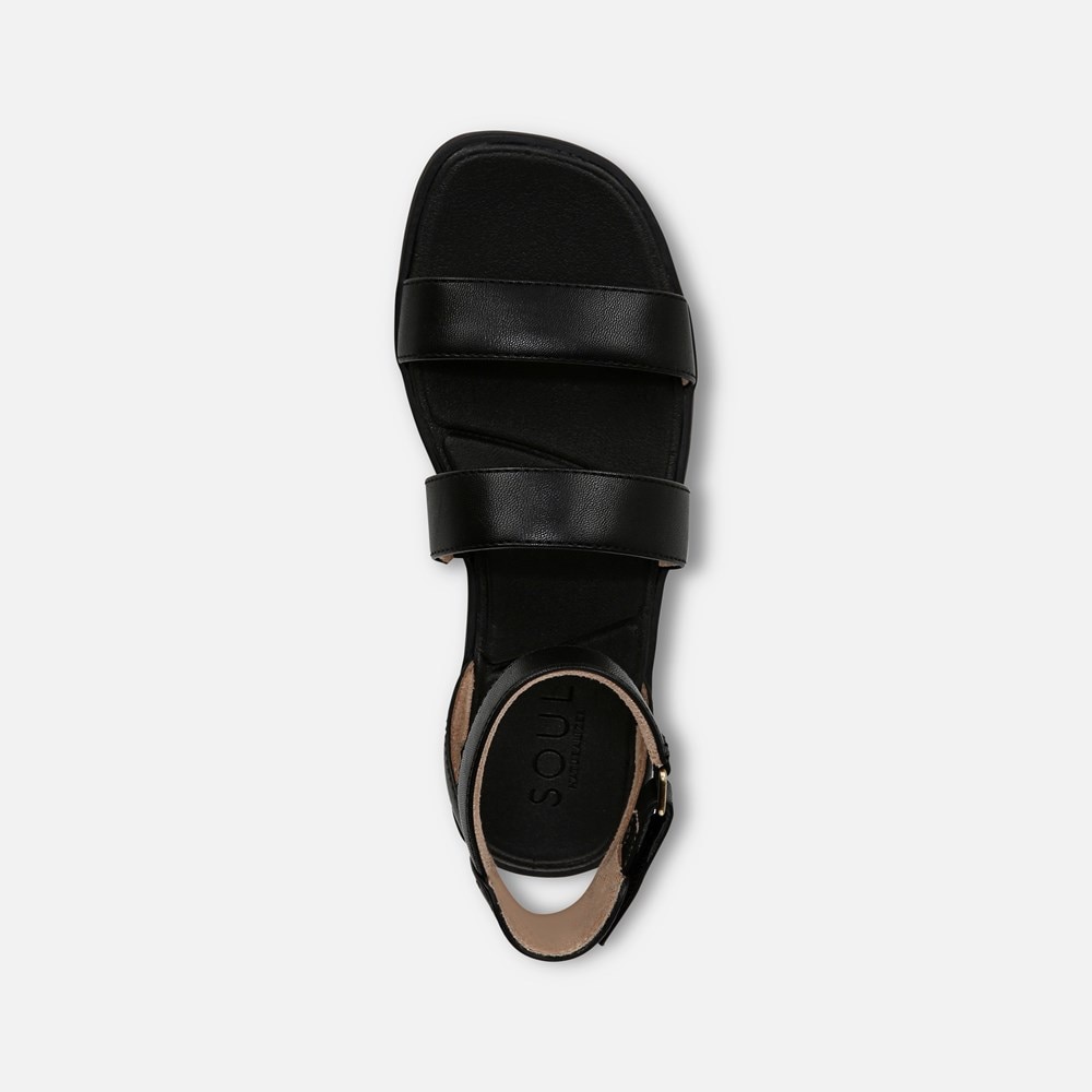 Naturalizer SOUL Fiesta Strappy Sandal - Black Faux Leather Naturalizer SOUL Fiesta Strappy Sandal - Black Faux Leather