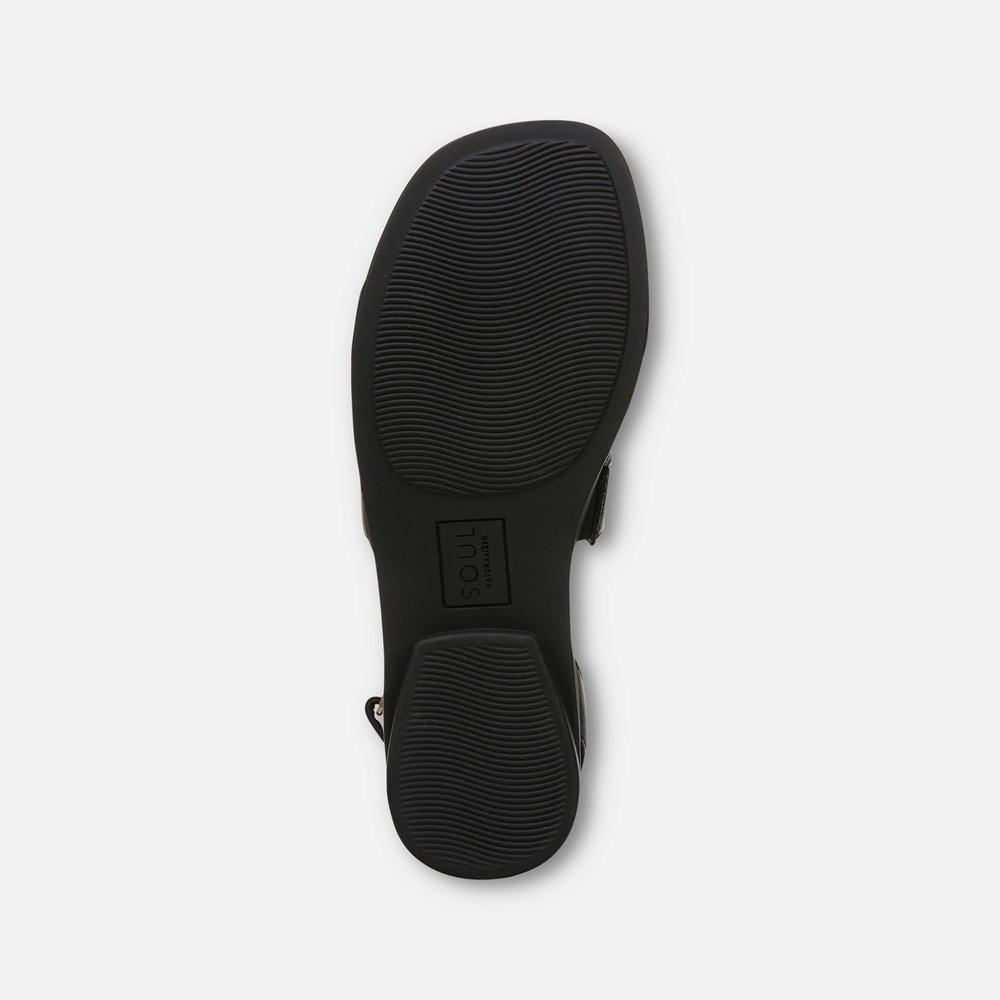 Naturalizer SOUL Fiesta Strappy Sandal - Black Faux Leather Naturalizer SOUL Fiesta Strappy Sandal - Black Faux Leather
