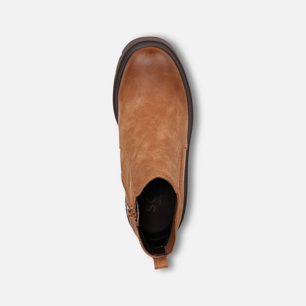 Naturalizer Soul Cora Ankle Boot - English Tea Faux Leather Naturalizer Soul Cora Ankle Boot - English Tea Faux Leather