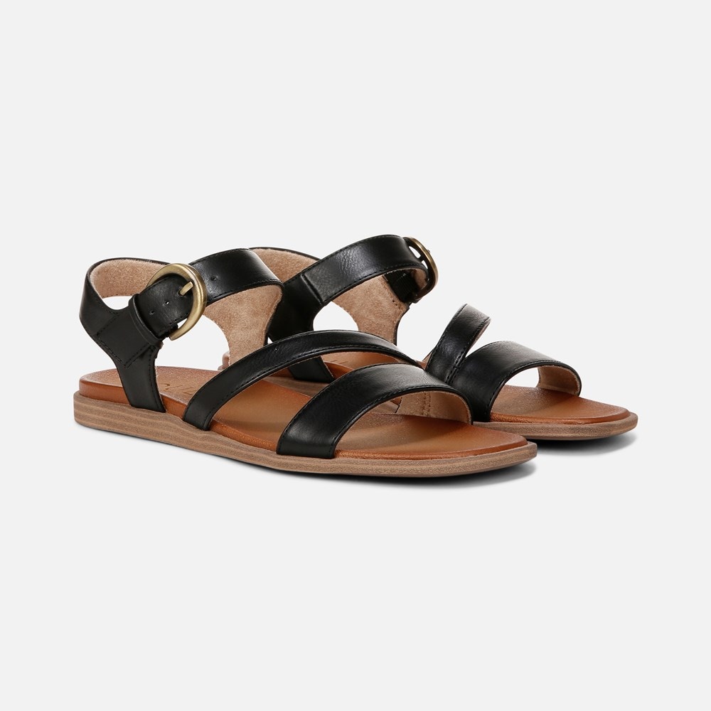Naturalizer SOUL Jayvee Sandal - Black Faux Leather Naturalizer SOUL Jayvee Sandal - Black Faux Leather