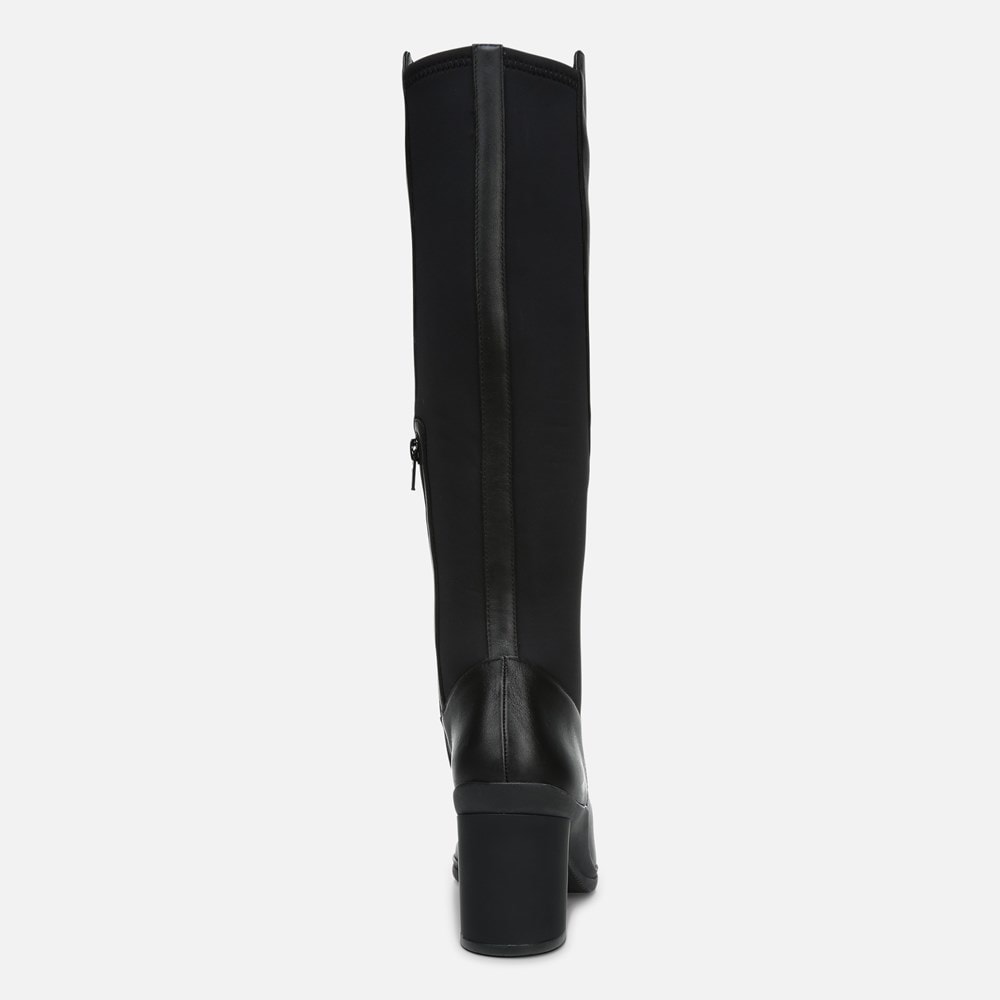 Naturalizer Axel Weatherproof Knee High Boot - Black Leather/Fabric Naturalizer Axel Weatherproof Knee High Boot - Black Leather/Fabric
