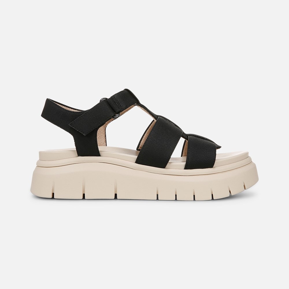 Naturalizer SOUL Pippa Sandal - Black Faux Leather Naturalizer SOUL Pippa Sandal - Black Faux Leather