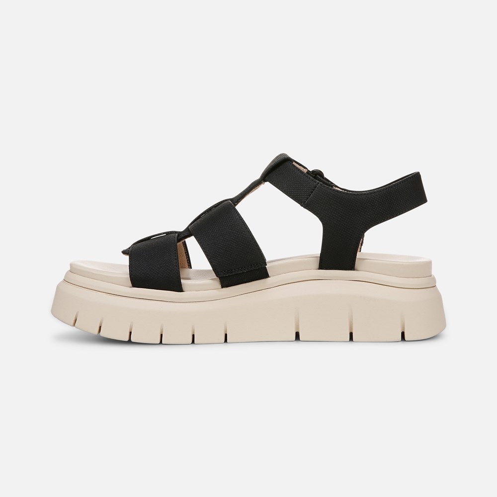 Naturalizer SOUL Pippa Sandal - Black Faux Leather Naturalizer SOUL Pippa Sandal - Black Faux Leather