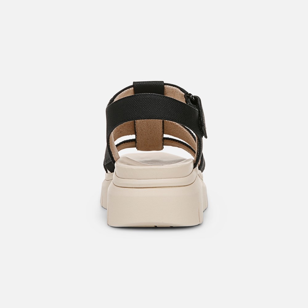 Naturalizer SOUL Pippa Sandal - Black Faux Leather Naturalizer SOUL Pippa Sandal - Black Faux Leather