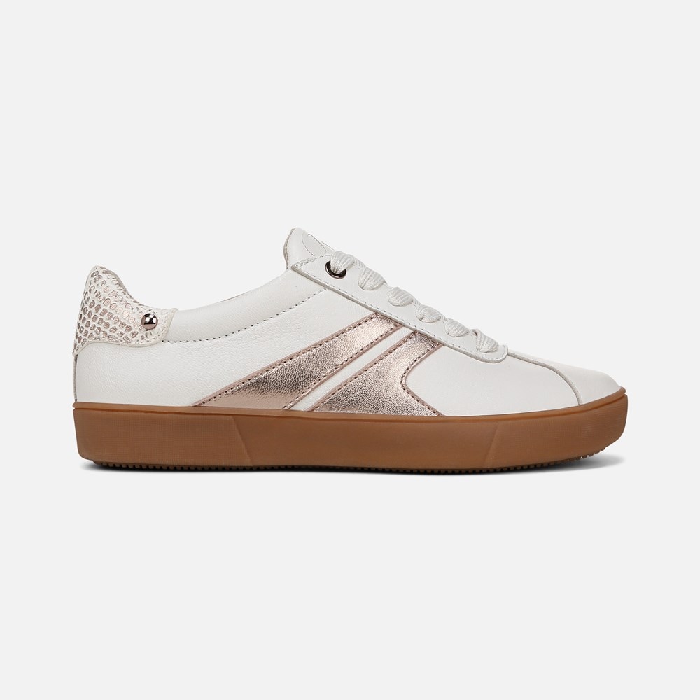 Naturalizer Medina Lace Up Sneaker - Warm White / Rose Gold Leather Naturalizer Medina Lace Up Sneaker - Warm White / Rose Gold Leather