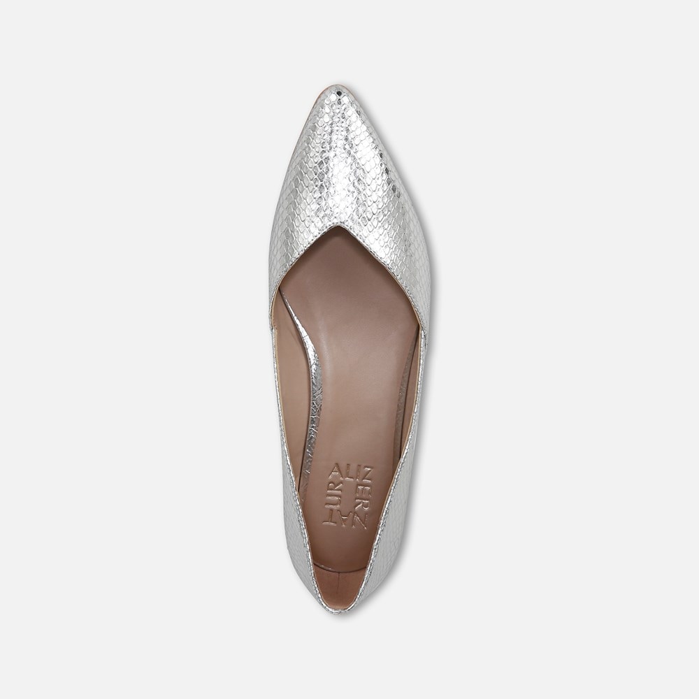 Naturalizer Havana Flat - Silver Snake Print Leather Naturalizer Havana Flat - Silver Snake Print Leather