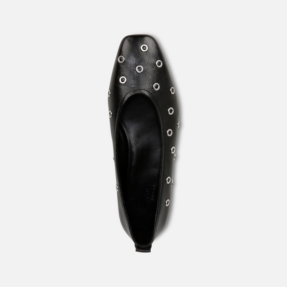Naturalizer 27 Edit Carla Flat - Black Leather Stud Naturalizer 27 Edit Carla Flat - Black Leather Stud