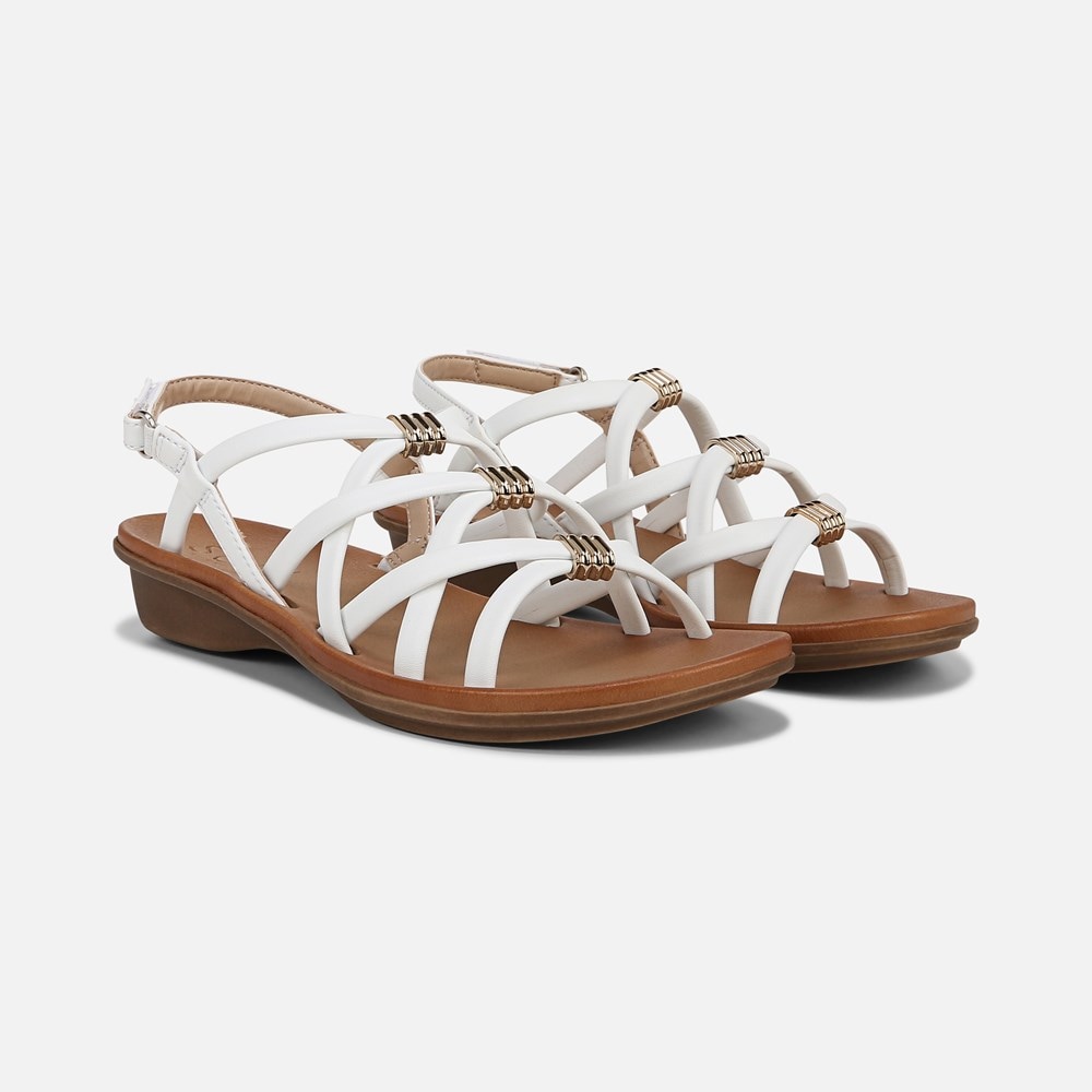 Naturalizer SOUL Sierra Strappy Sandal - White Smooth