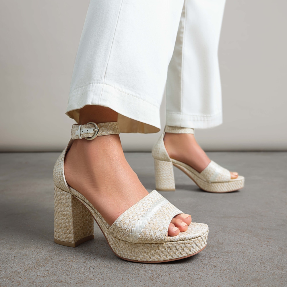 Naturalizer Pearlyn Dress Sandal - Eggshell Beige Raffia Naturalizer Pearlyn Dress Sandal - Eggshell Beige Raffia