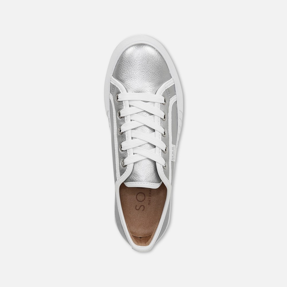 Naturalizer SOUL Iliana Lace Up Sneaker - Silver Faux Leather Naturalizer SOUL Iliana Lace Up Sneaker - Silver Faux Leather