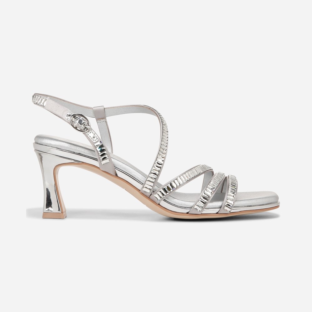 Naturalizer Galaxy 2 Strappy Sandal - Silver Fabric Naturalizer Galaxy 2 Strappy Sandal - Silver Fabric