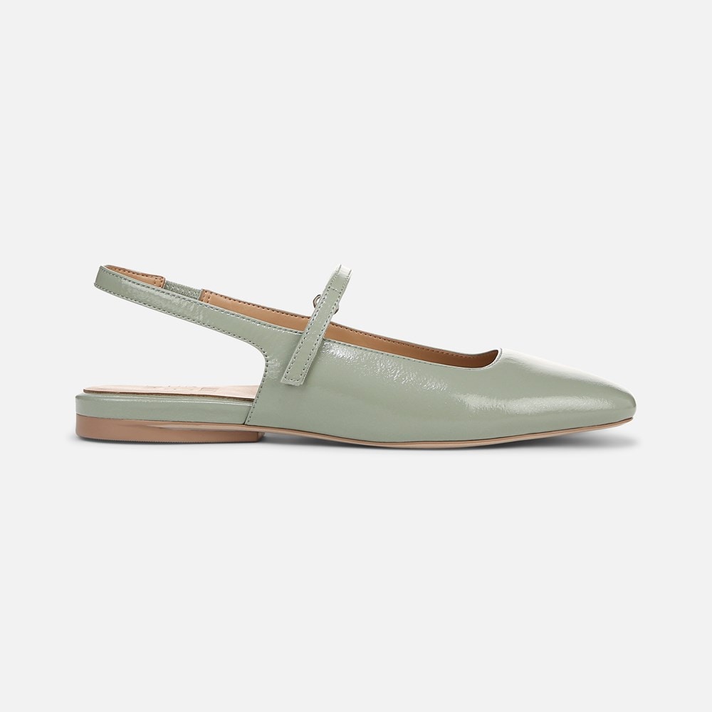 Naturalizer Connie Mary Jane Slingback Flat - Pistachio Green Leather Naturalizer Connie Mary Jane Slingback Flat - Pistachio Green Leather