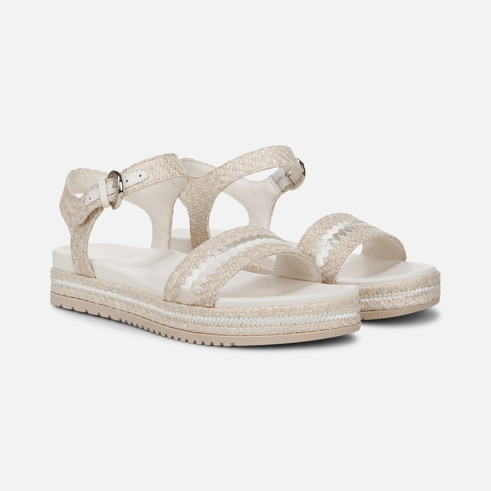 Naturalizer Neila Sandal - Eggshell Beige Raffia