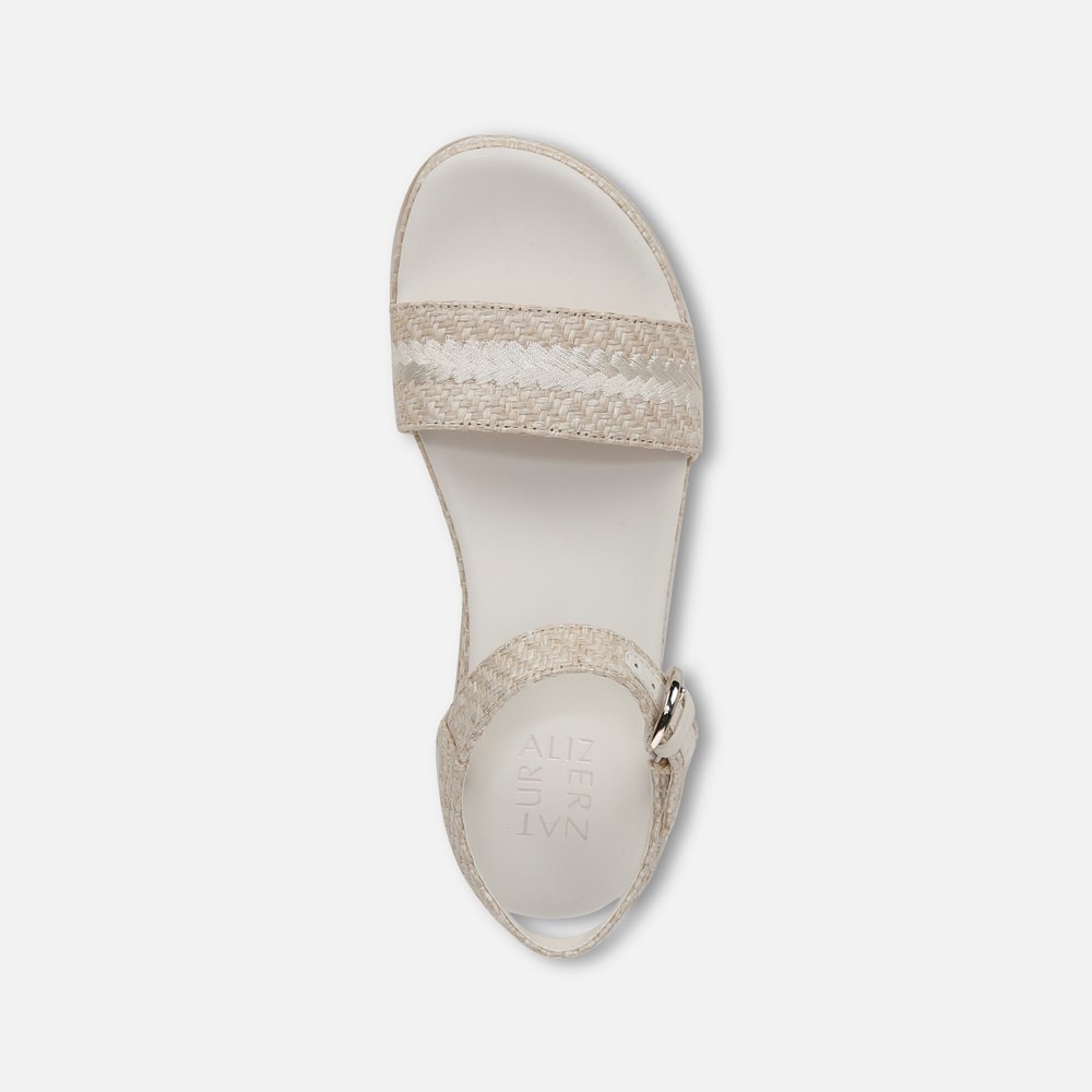 Naturalizer Neila Sandal - Eggshell Beige Raffia Naturalizer Neila Sandal - Eggshell Beige Raffia