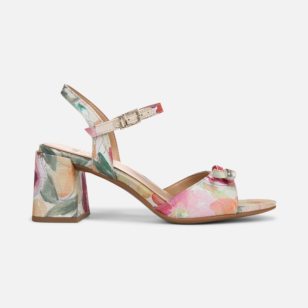 Naturalizer Deandra Dress Sandal - Sunlight Yellow Print Fabric