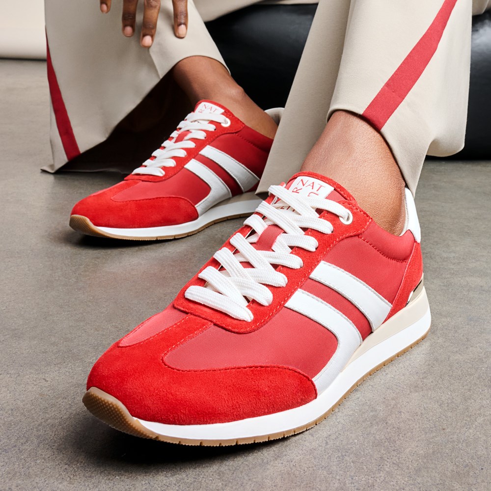 Naturalizer Lorena Lace Up Sneaker - Deep Red Fabric \\u0026 Suede Naturalizer Lorena Lace Up Sneaker - Deep Red Fabric \\u0026 Suede
