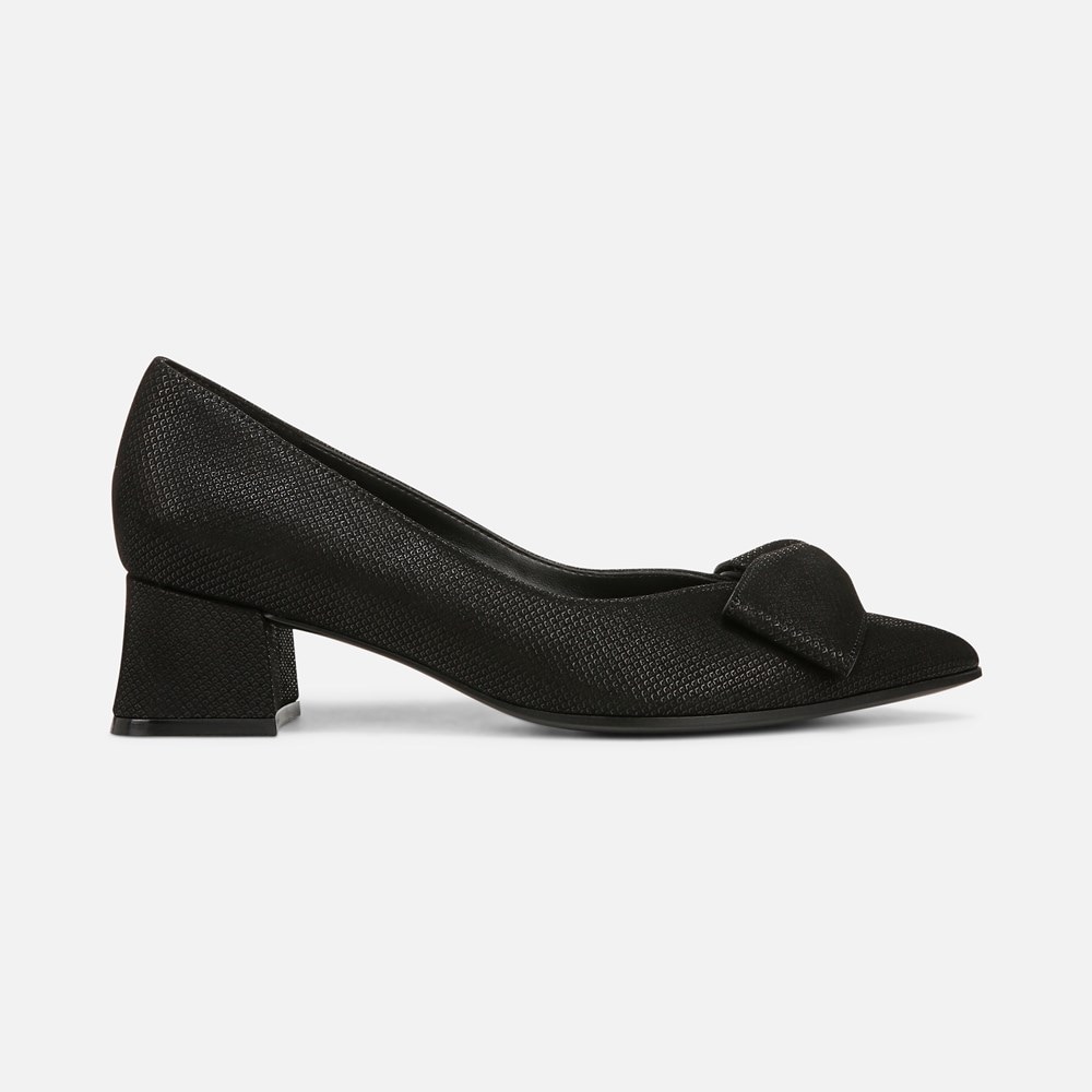 Naturalizer Mavis Bow Pump - Black Suede Naturalizer Mavis Bow Pump - Black Suede
