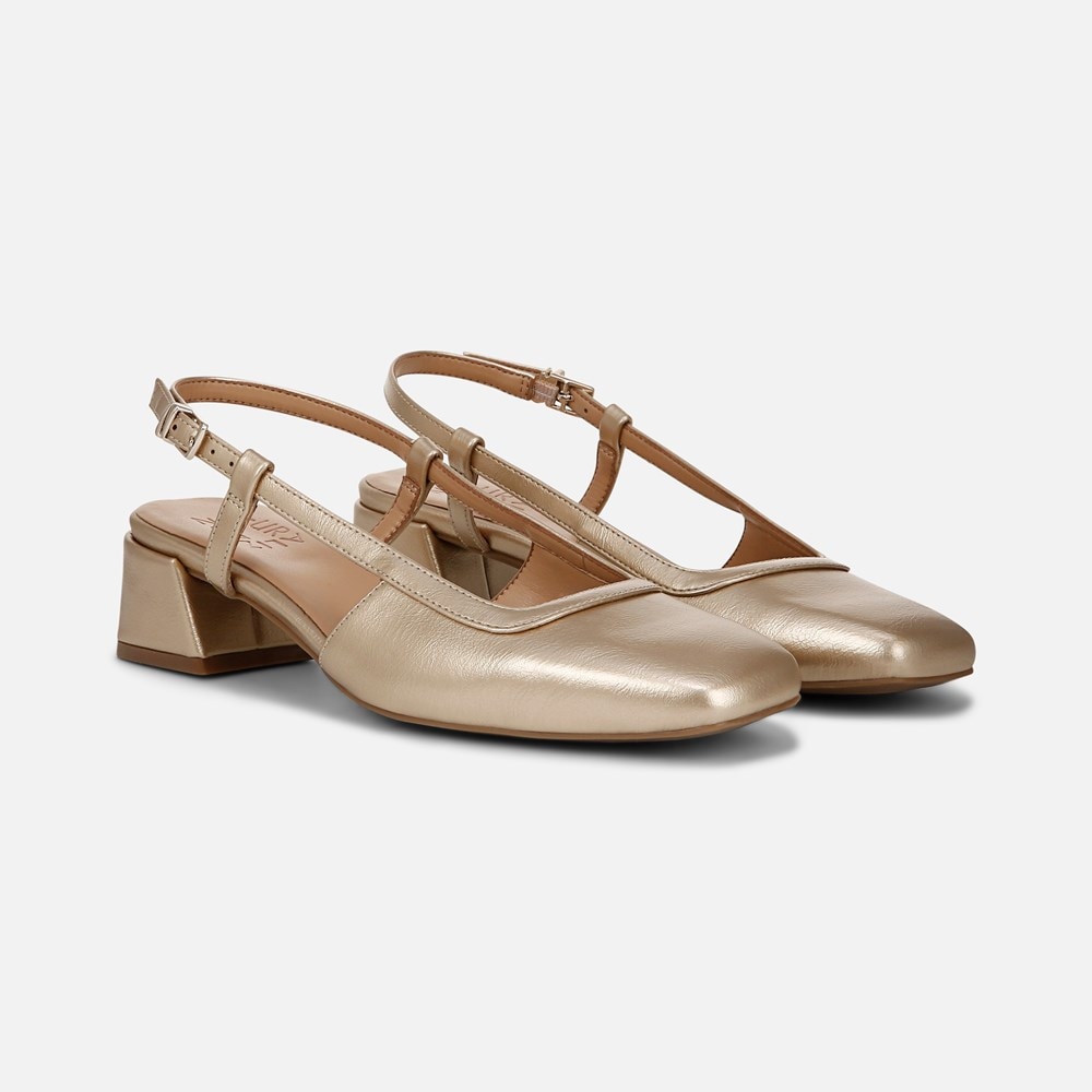 Naturalizer Harper Slingback - Gold Faux Leather Naturalizer Harper Slingback - Gold Faux Leather