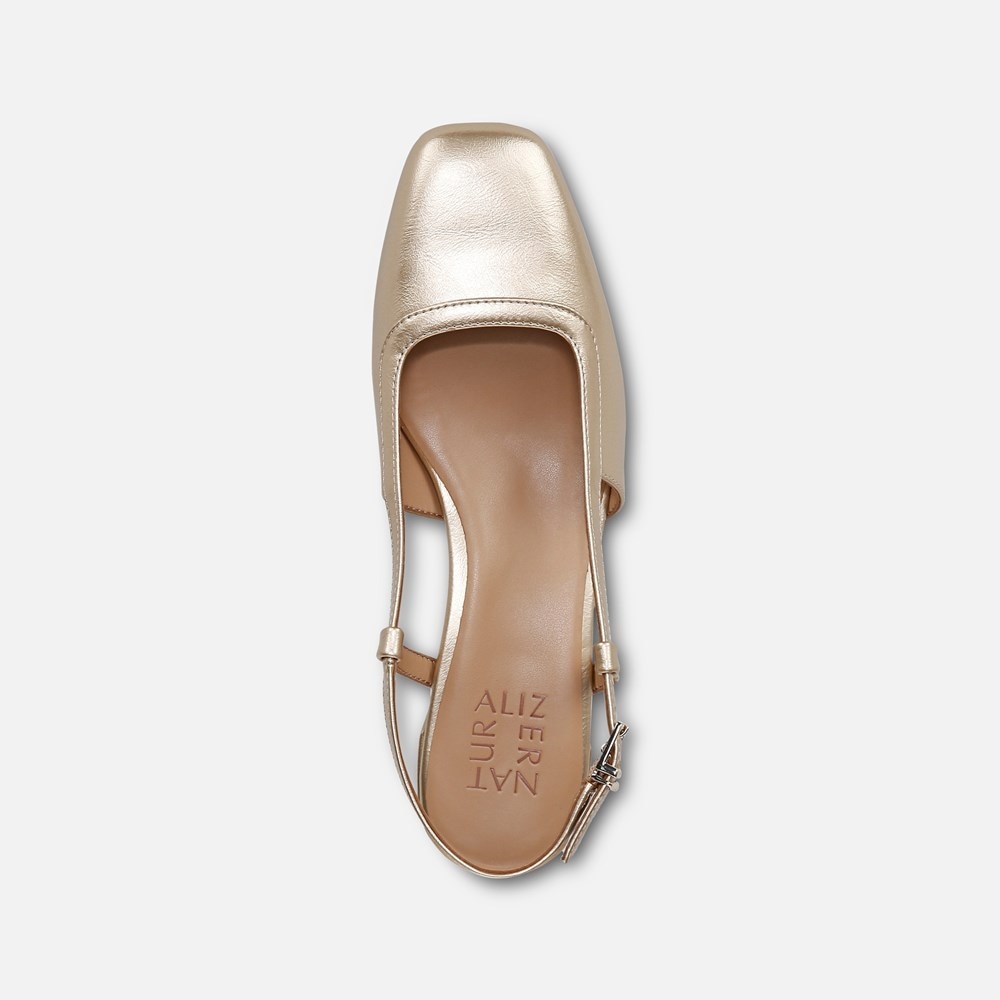 Naturalizer Harper Slingback - Gold Faux Leather