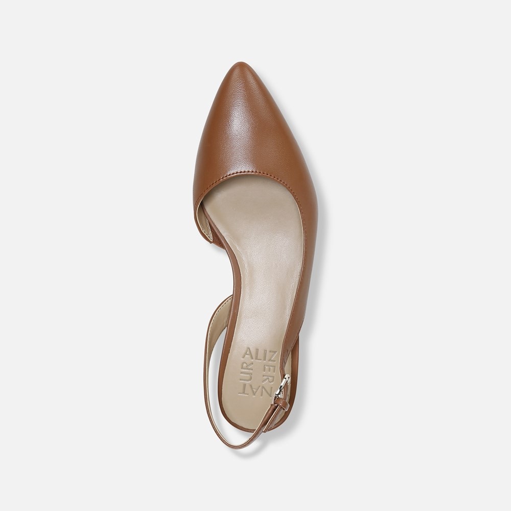 Naturalizer Banks Pointed Toe Flat - English Tea Leather Naturalizer Banks Pointed Toe Flat - English Tea Leather