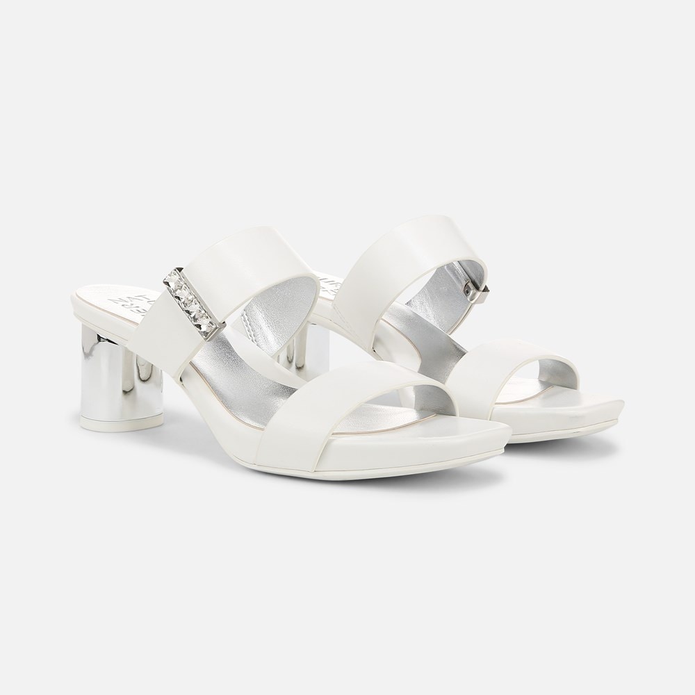 Naturalizer Ida 2 Dress Sandal - White Faux Leather