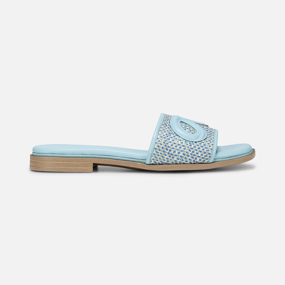 Naturalizer Genevieve Slide Sandal - Angel Blue Woven Fabric Naturalizer Genevieve Slide Sandal - Angel Blue Woven Fabric