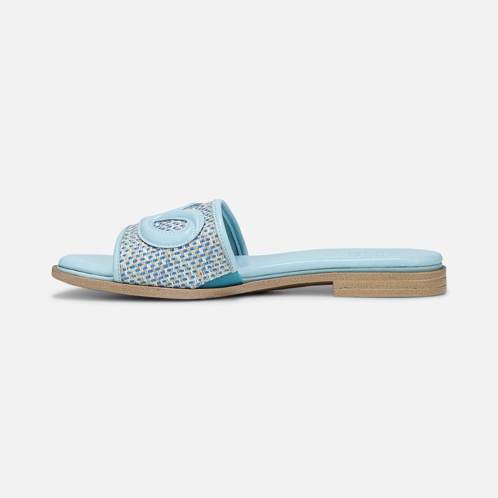 Naturalizer Genevieve Slide Sandal - Angel Blue Woven Fabric Naturalizer Genevieve Slide Sandal - Angel Blue Woven Fabric