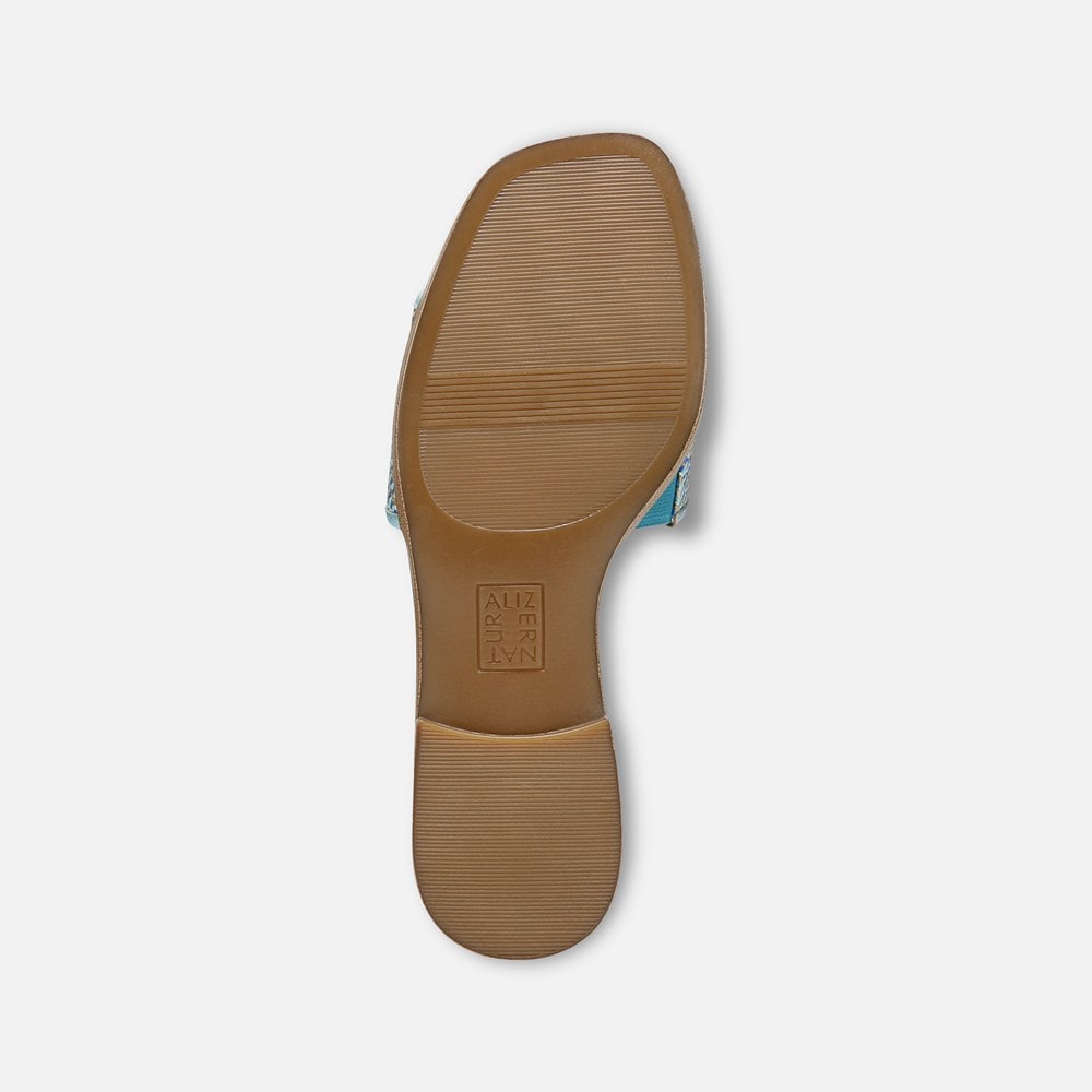 Naturalizer Genevieve Slide Sandal - Angel Blue Woven Fabric Naturalizer Genevieve Slide Sandal - Angel Blue Woven Fabric
