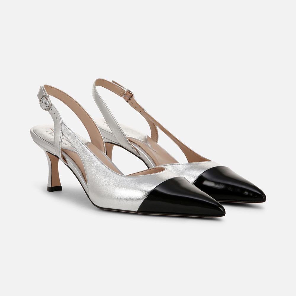 Naturalizer 27 EDIT Ilyssa Slingback Pump - Silver Leather
