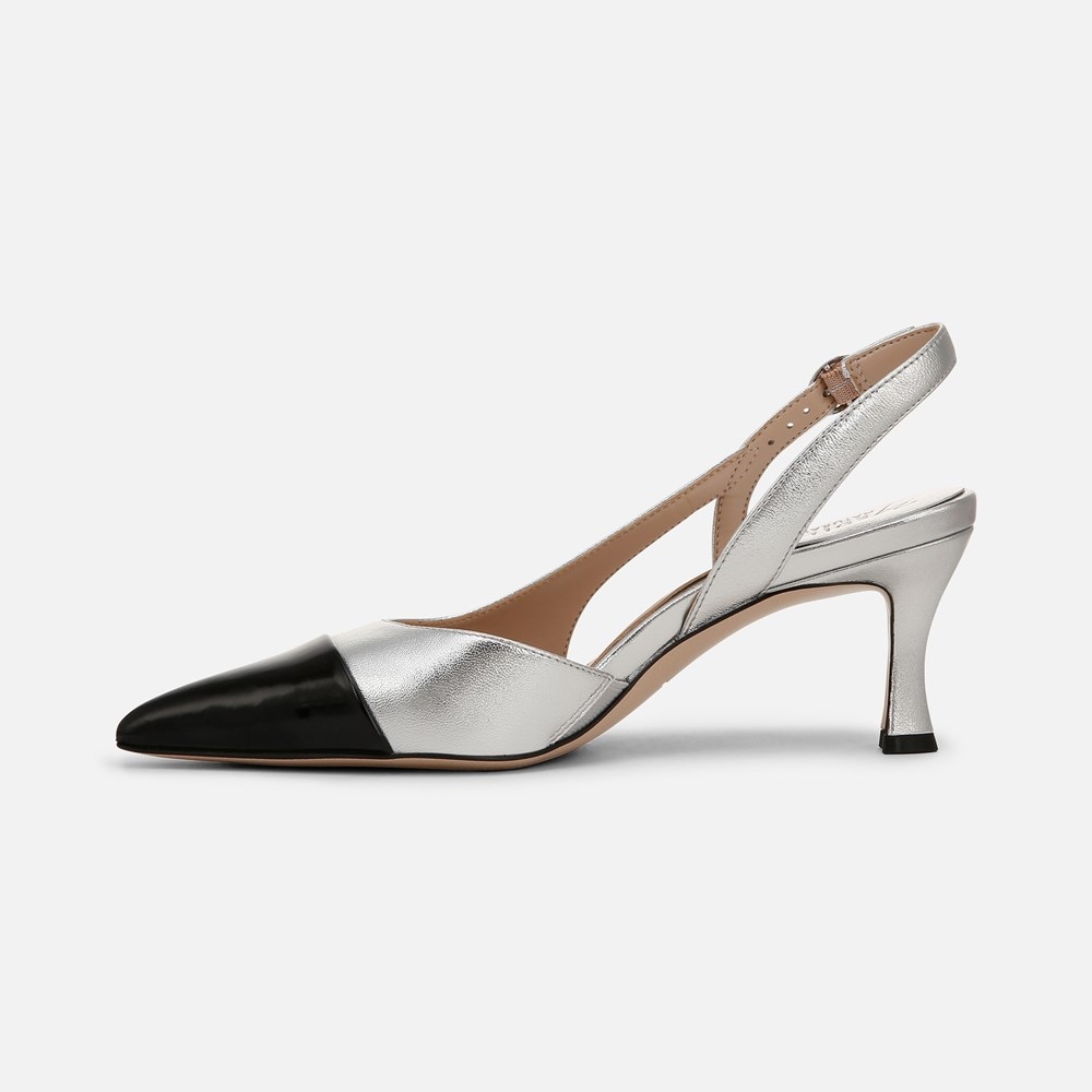 Naturalizer 27 EDIT Ilyssa Slingback Pump - Silver Leather Naturalizer 27 EDIT Ilyssa Slingback Pump - Silver Leather