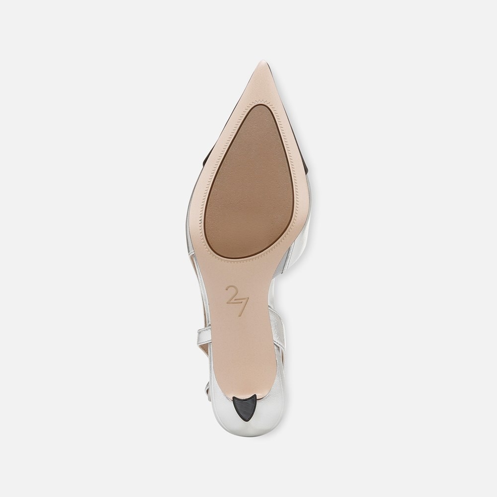 Naturalizer 27 EDIT Ilyssa Slingback Pump - Silver Leather Naturalizer 27 EDIT Ilyssa Slingback Pump - Silver Leather